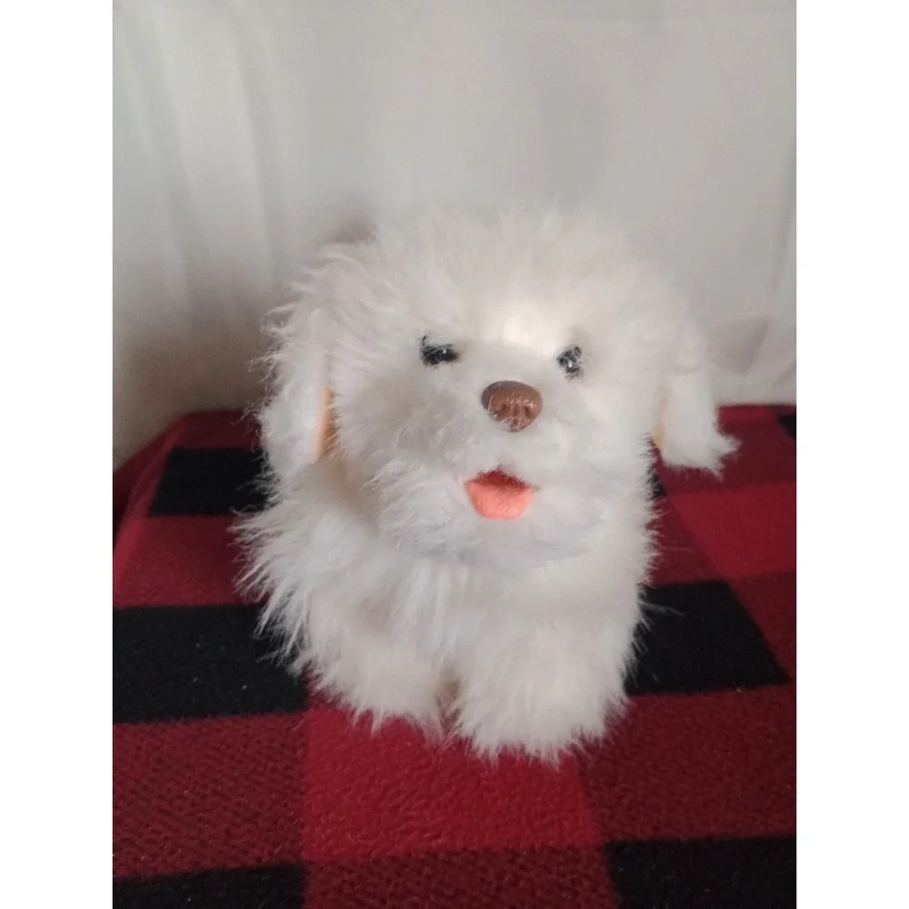 Hasbro FurReal Friends Fluffy White Dog Plush Working Moves Sounds Stuffed Toy